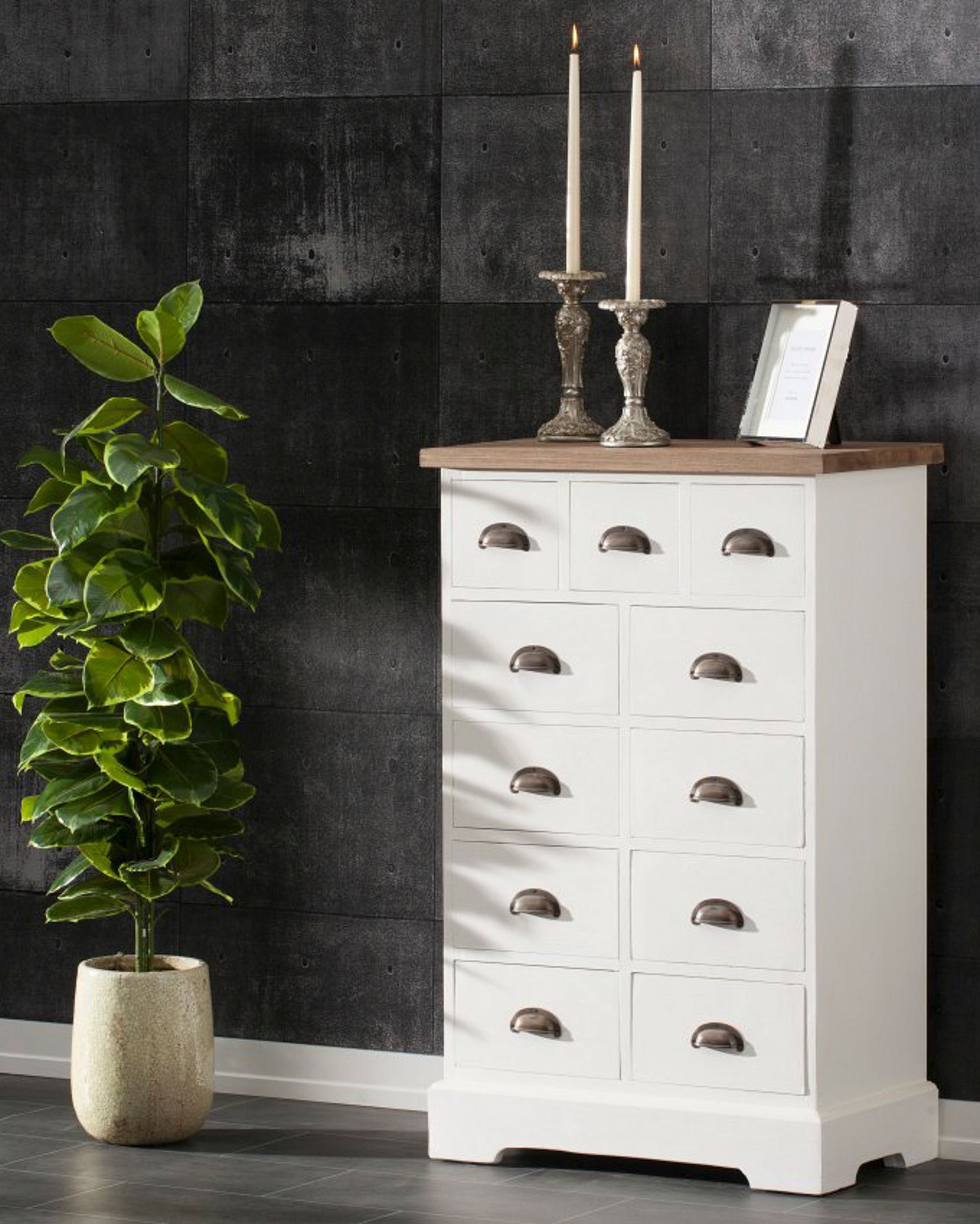 Komoda Brighton 11  white&natural (hover)