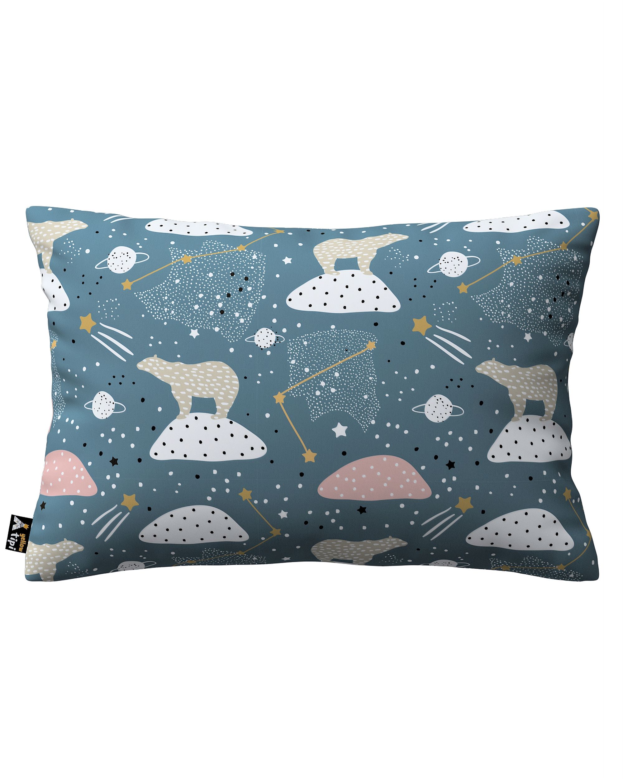 Kinga dekoratyvinės pagalvėlės užvalkalas spalva mėlyna audinys raštuotas 