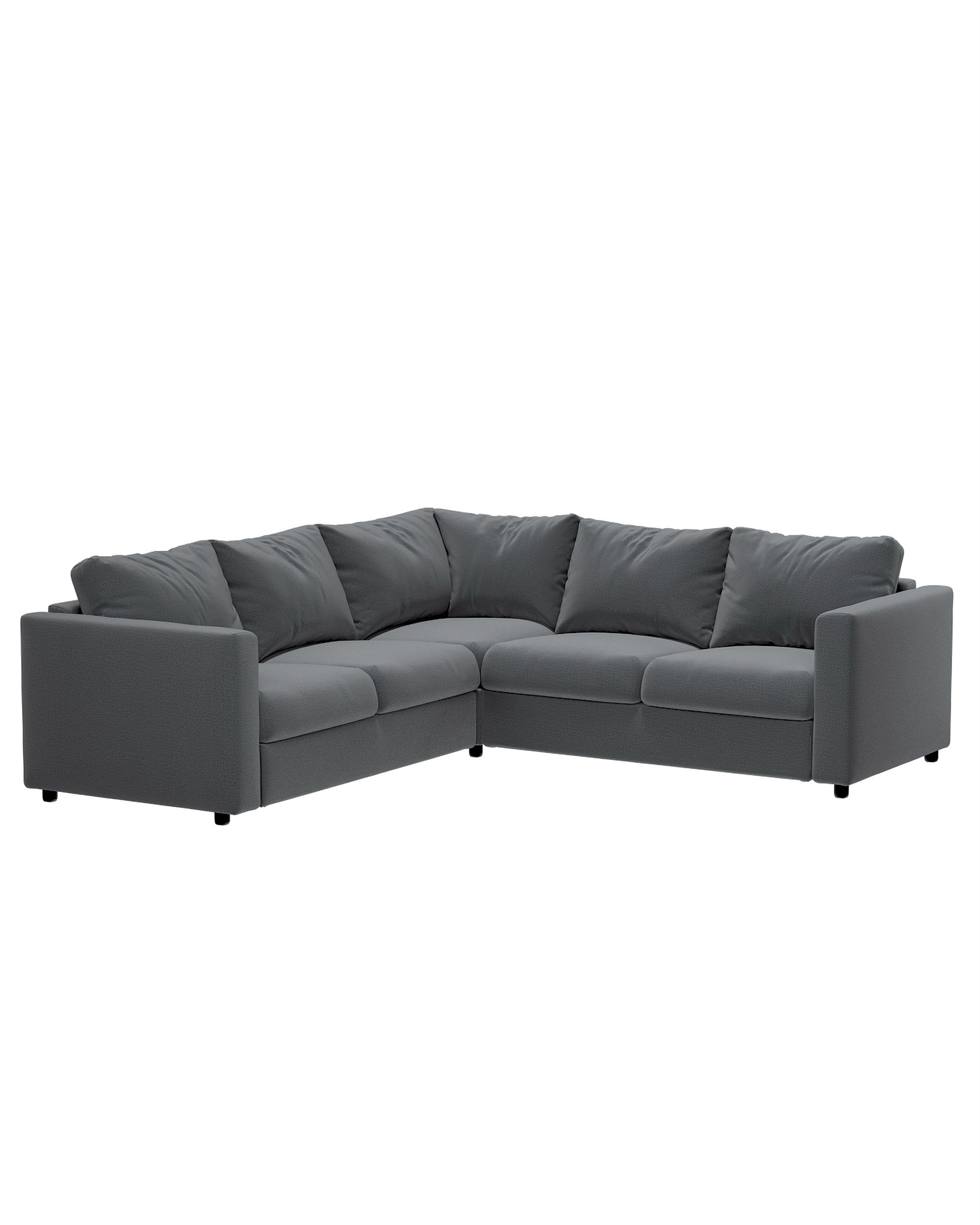 Vimle kampinės sofos užvalkalas spalva pilka audinys velvetinis/aksominis (hover)
