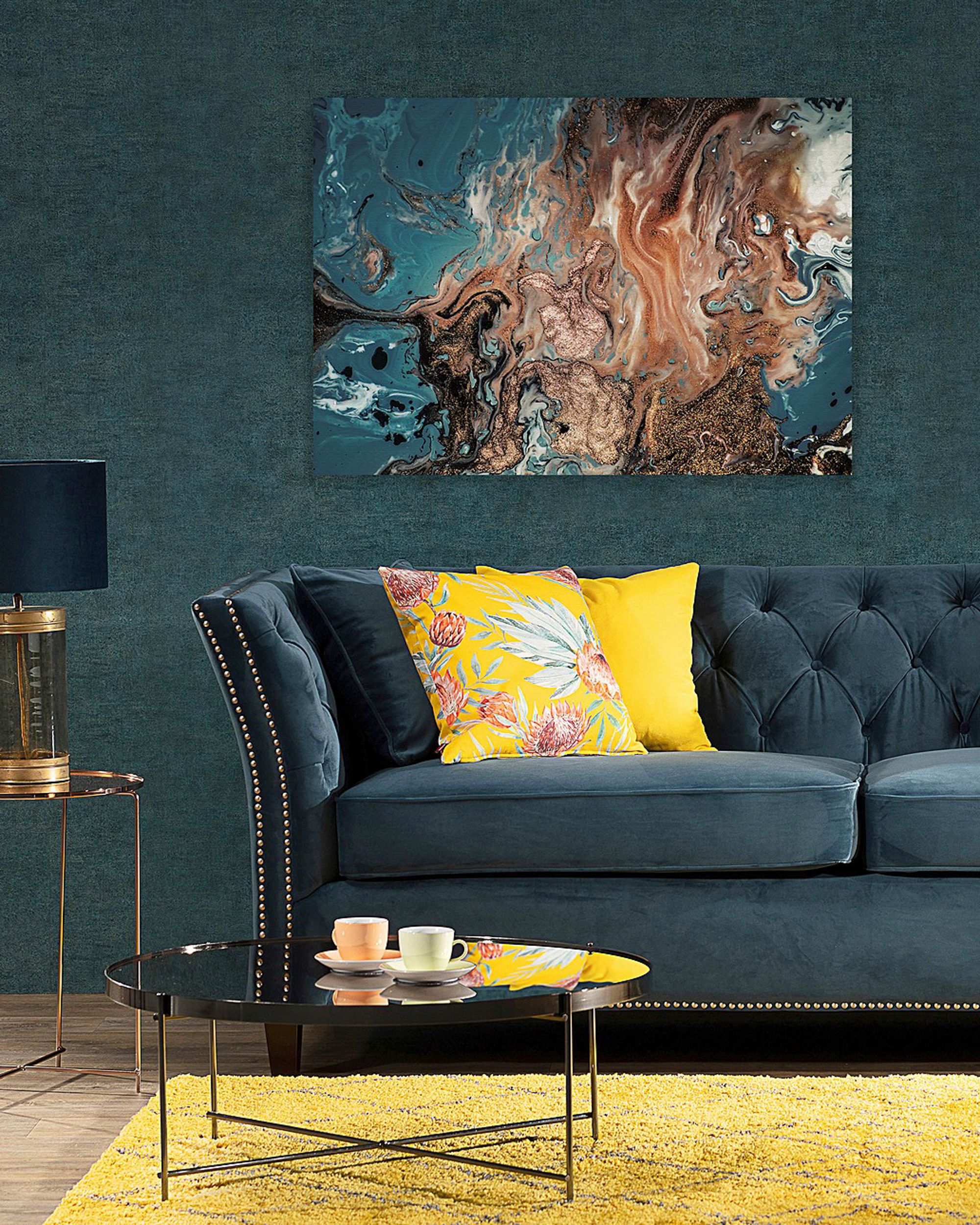 Vaizdas ant drobės Puring Blue&Gold (hover)