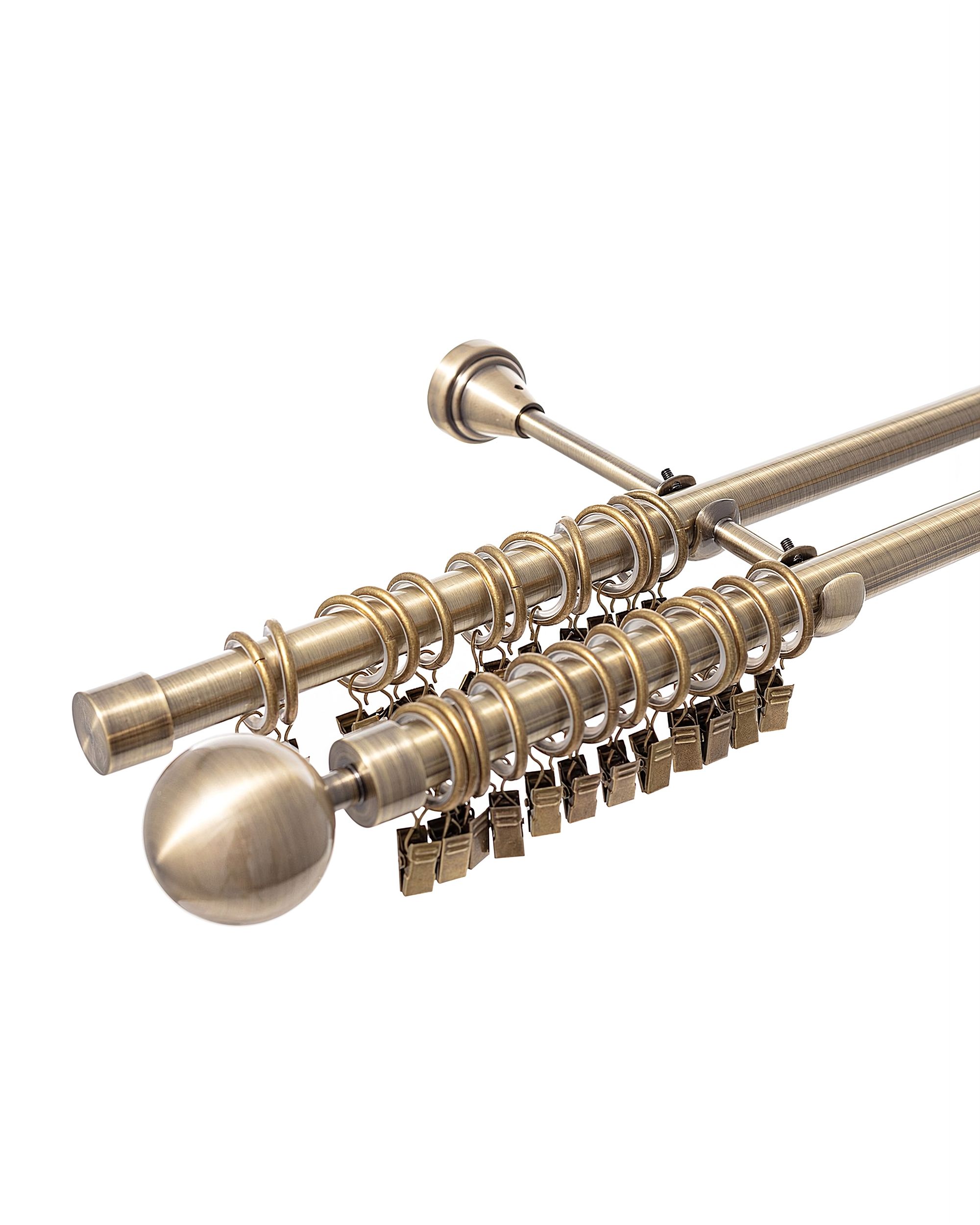 Karnizų komplektas Elegant antique brass 160cm sendinto žalvario spalvos