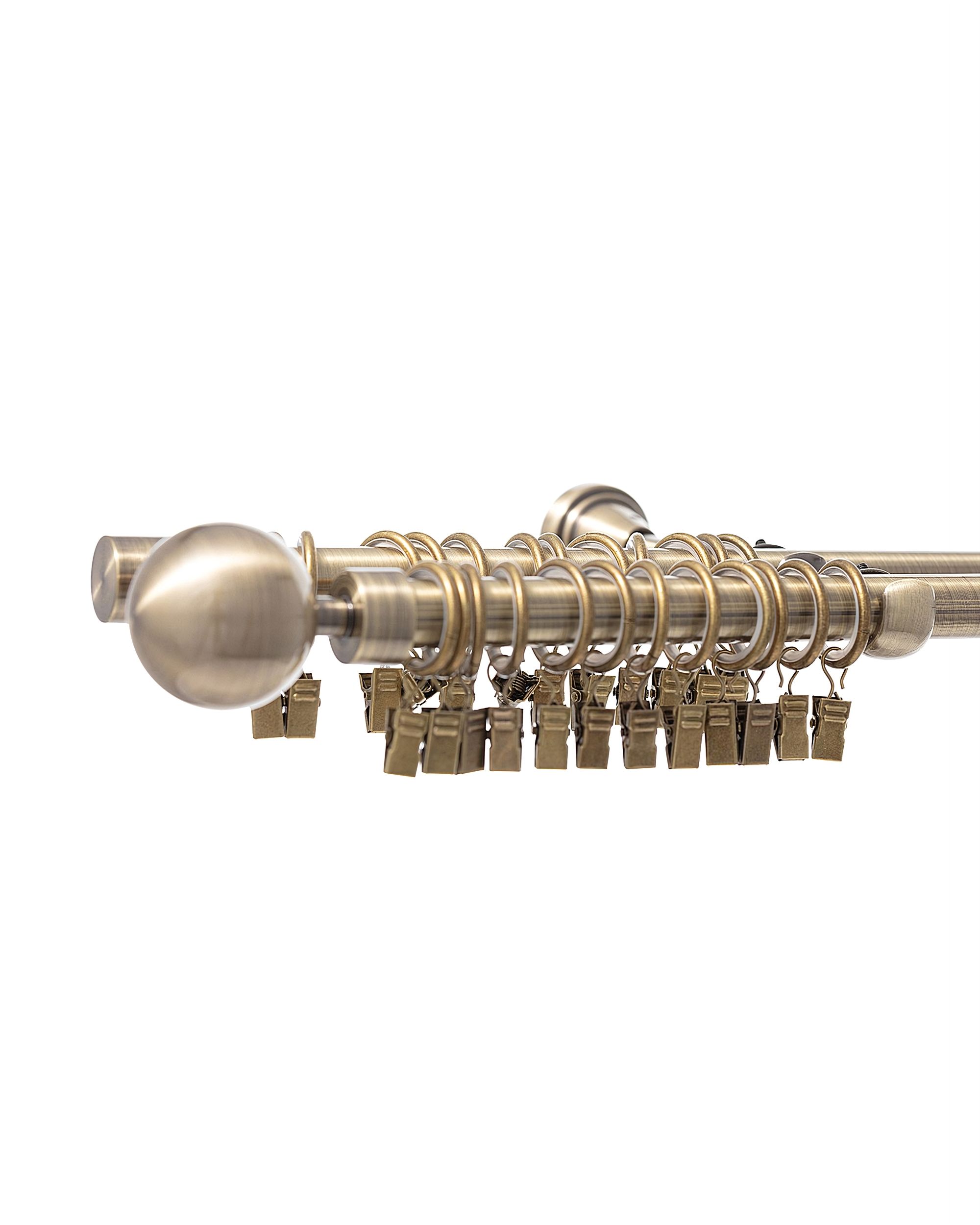 Karnizų komplektas Elegant antique brass 200cm sendinto žalvario spalvos (hover)