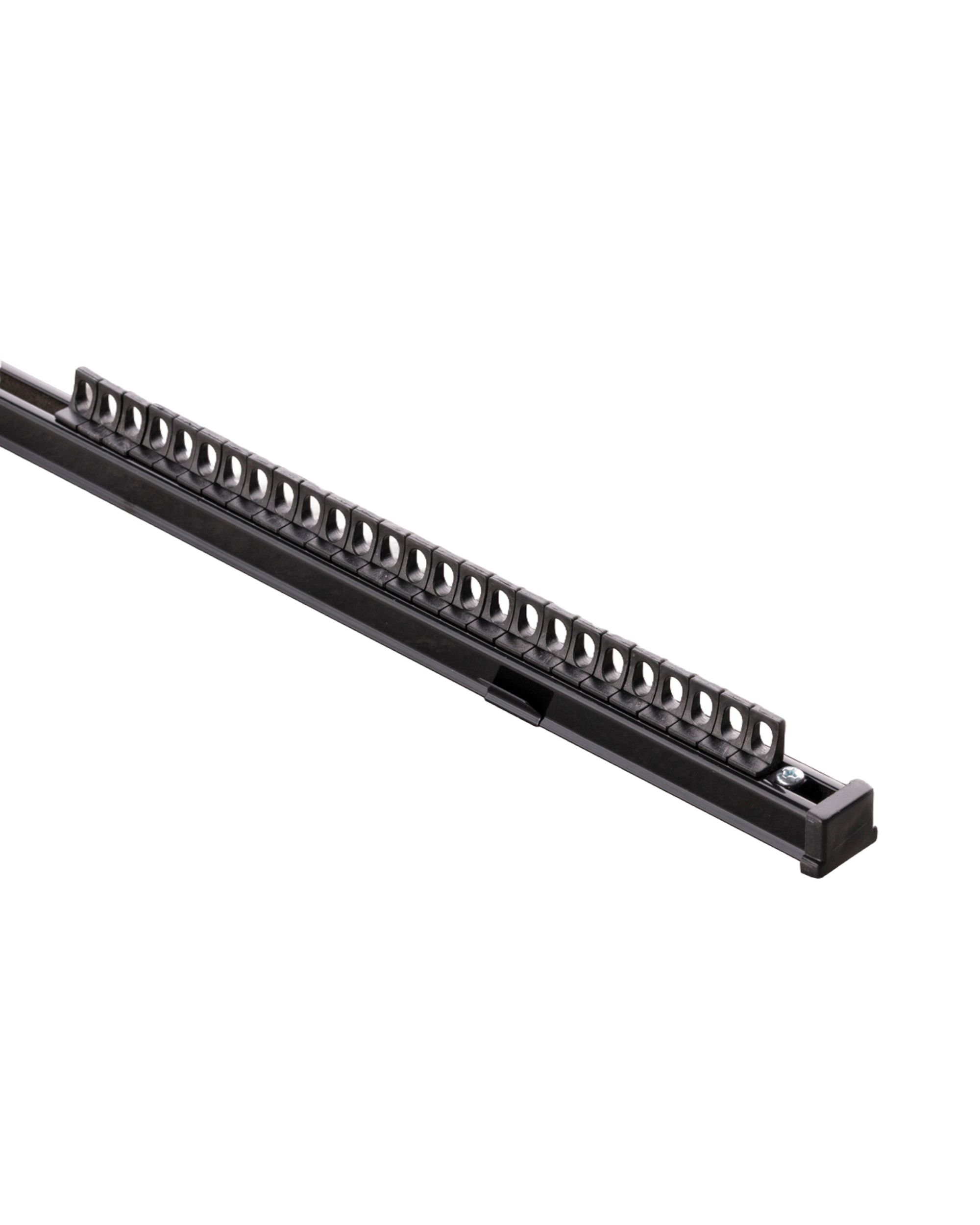 Aliuminio lubinis bėgelis  TS -  viengubas, sukomplektuotas 210cm, juodas